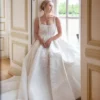 Elodie wedding dress showcasing a graceful silhouette with intricate detailing, creating a romantic and elegant bridal look with timeless appeal.