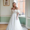 Francesca wedding dress featuring a graceful silhouette and delicate detailing, offering a romantic and sophisticated style for the modern bride.